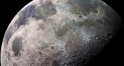 Vista de la corteza lunar
